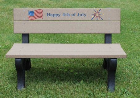 4ft 4th of July - Weathered Wood Bench