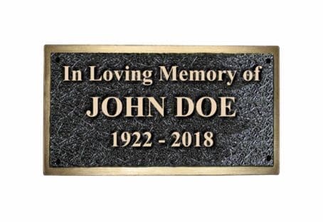 4" x 6" Custom Bronze Plaque
