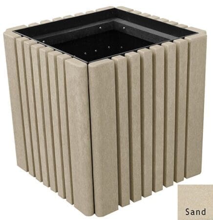 Sand colored Recycled plastic 22" outdoor planter box