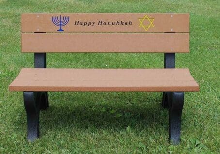 Hanukkah 4ft Bench Cedar