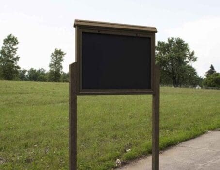 Brown Outdoor Large color Message Center 1 Sided with 2 8 foot posts ready to display info