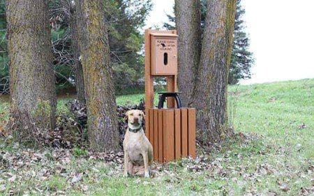 Dog Waste Station with Dog