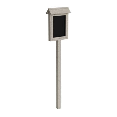 Small Message Center - 1 Side w/ 8' Post