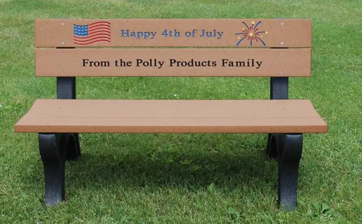 Happy 4th of July Polly Products, black base & Cedar boards with 4th of july engravings