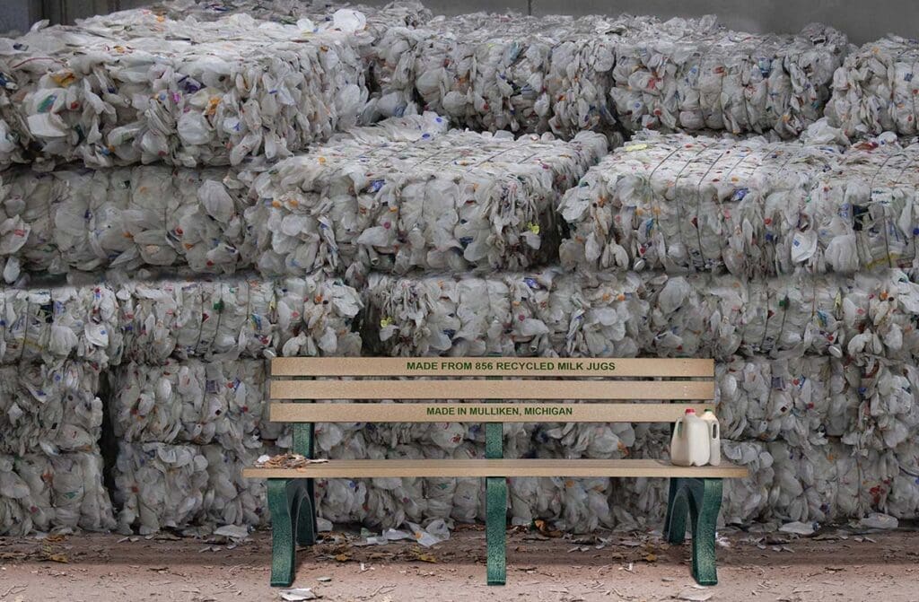 Economizer 6ft bench recycling center