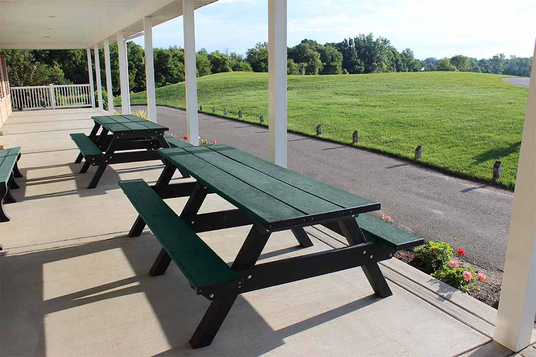 Economy A-Frame Wooden Picnic Table - 8