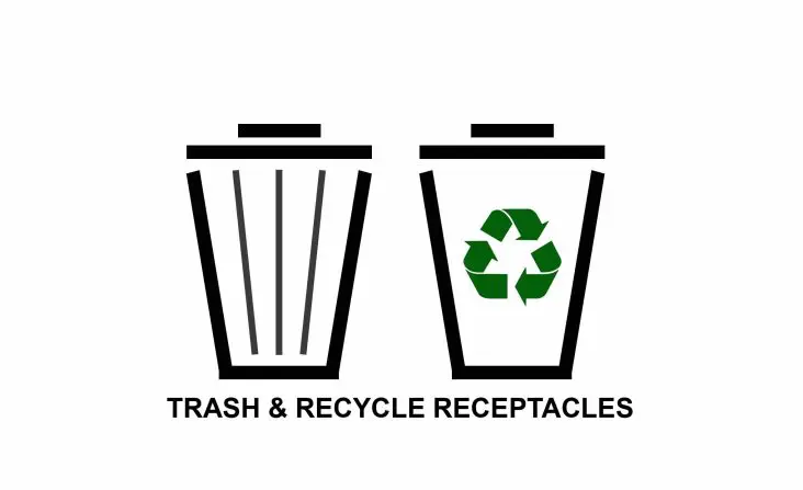 Outdoor Trash Cans & Recycling Bins