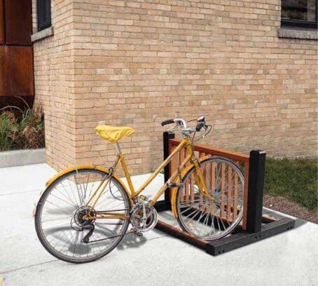 Bike Rack 6 Slot in front of School Building